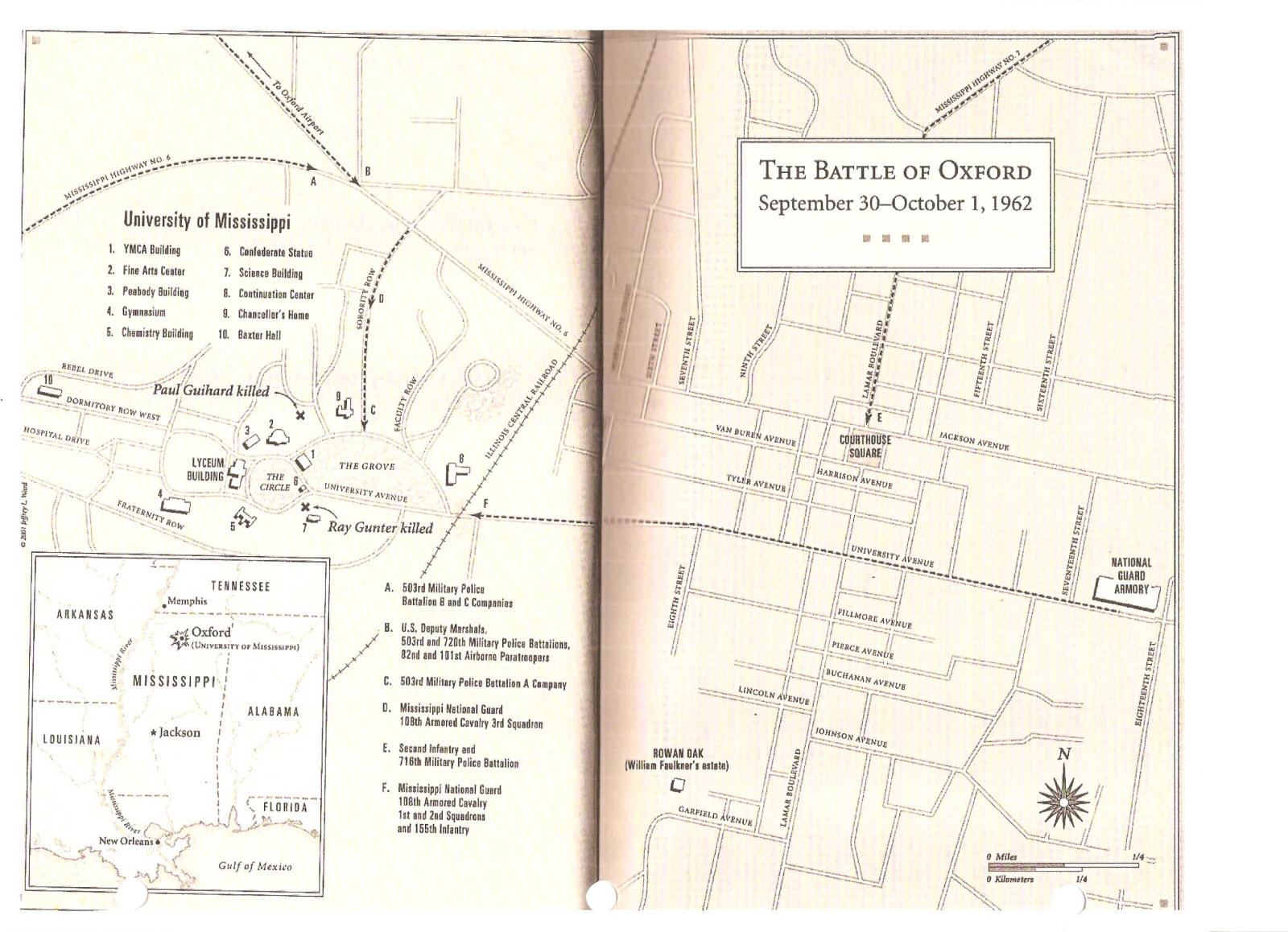 Map of the Battle of Oxford